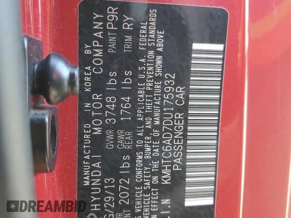 ✅ 2013 Hyundai Veloster RE:MIX • VIN: KMHTC6AD7DU175932 • Лот: 49503505. Размещён на Copart с пробегом 59 248 миль миль. Получите бесплатный доступ к архиву аукционных продаж из США и посмотрите подробный отчёт об истории автомобиля на DreamBid. Изображение 13.