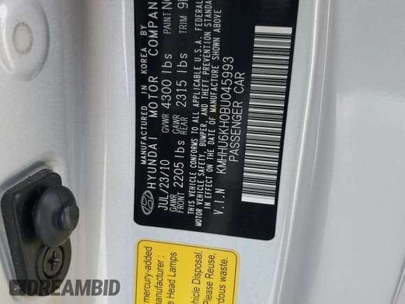 ✅ 2011 Hyundai Genesis Coupe Grand Touring • VIN: KMHHU6KH0BU045993 • Lot: 53572805. Wystawiony na Copart z przebiegiem 61 244 mil. Bezpłatny archiwum sprzedaży aukcyjnych z USA i szczegółowy raport historii pojazdu na DreamBid. Zdjęcie 14.