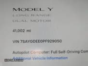 ✅ 2023 Tesla Model Y Long Range • VIN: 7SAYGDEE0PF929050 • Lot: 43544847. Listed on IAAI with 41,002 mi. Free auction sales archive from the USA and detailed vehicle history report at DreamBid. Image 16.
