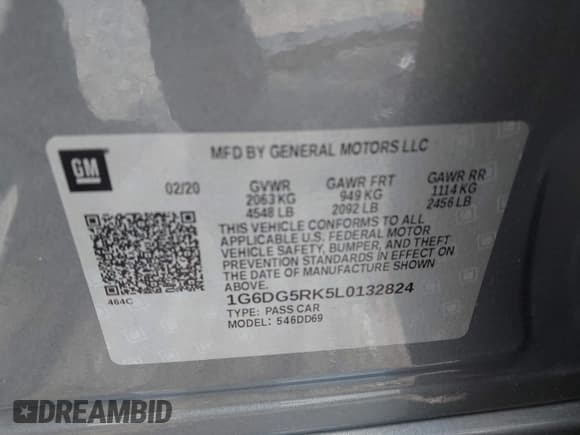 ✅ 2020 Cadillac CT4 Sport • VIN: 1G6DG5RK5L0132824 • Лот: 42400031. Опубликован ранее на IAAI с пробегом 22 865 миль. Бесплатный доступ к архиву аукционных продаж из США и подробный отчёт об истории автомобиля на DreamBid. Изображение 9.