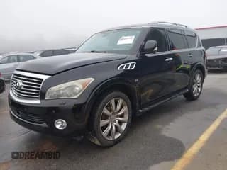 ✅ 2014 Infiniti QX80 • VIN: JN8AZ2NF1E9555047 • Lot: 43592798. Listed on IAAI with 159,365 mi. Free auction sales archive from the USA and detailed vehicle history report at DreamBid. Image 2.