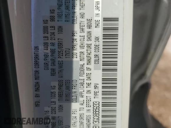 ✅ 2016 Mazda CX-5 Sport • VIN: JM3KE2BY3G0866933 • Lot: 53383095. Listed on Copart with 111,822 mi. Free auction sales archive from the USA and detailed vehicle history report at DreamBid. Image 15.