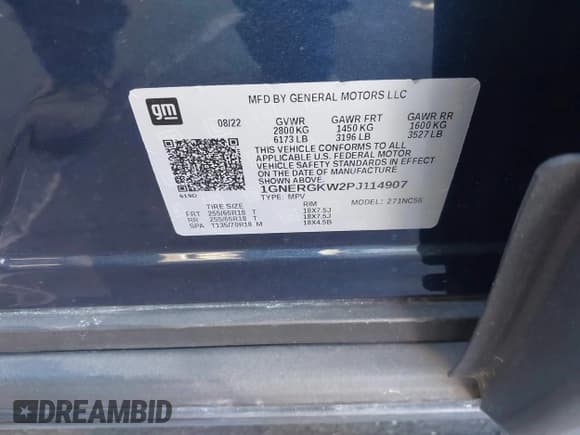 ✅ 2023 Chevrolet Traverse LT Cloth • VIN: 1GNERGKW2PJ114907 • Лот: 43793901. Опубликован ранее на IAAI с пробегом 38 705 миль. Бесплатный доступ к архиву аукционных продаж из США и подробный отчёт об истории автомобиля на DreamBid. Изображение 9.