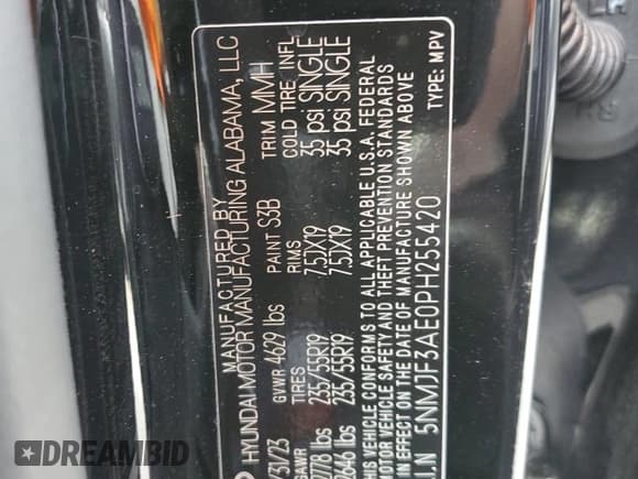 ✅ 2023 Hyundai Tucson SEL • VIN: 5NMJF3AE0PH255420 • Lot: 62684563. Wystawiony na Copart z przebiegiem 1 334 mil. Bezpłatny archiwum sprzedaży aukcyjnych z USA i szczegółowy raport historii pojazdu na DreamBid. Zdjęcie 14.