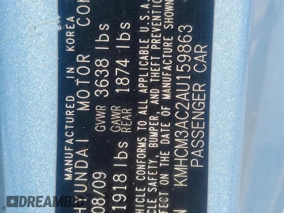 ✅ 2010 Hyundai Accent GS • VIN: KMHCM3AC2AU159863 • Лот: 53119825. Опубликован ранее на Copart с пробегом 150 085 миль. Бесплатный доступ к архиву аукционных продаж из США и подробный отчёт об истории автомобиля на DreamBid. Изображение 12.