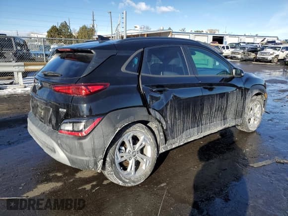 ✅ 2022 Hyundai Kona SEL • VIN: KM8K6CAB4NU816178 • Lot: 38950234. Listed on Copart with 22,712 mi. Free auction sales archive from the USA and detailed vehicle history report at DreamBid. Image 3.