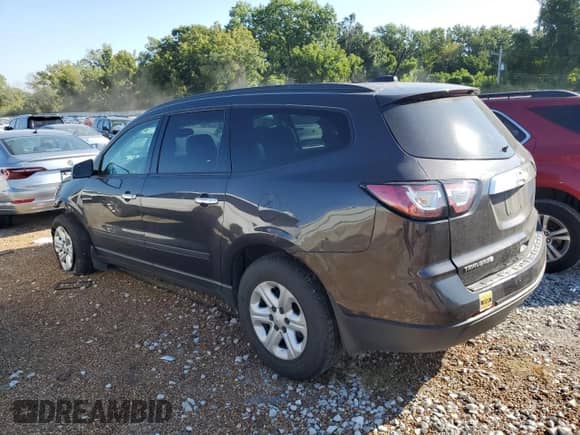 2017 Chevrolet Traverse LS z VIN 1GNKRFED3HJ255140, wystawiony jako Copart lot #81000715 z przebiegiem Nie podano mil oraz Szkoda całkowita • Salvage title. Historia ofert i sprzedaży dostępna na DreamBid. Obrazek 2.