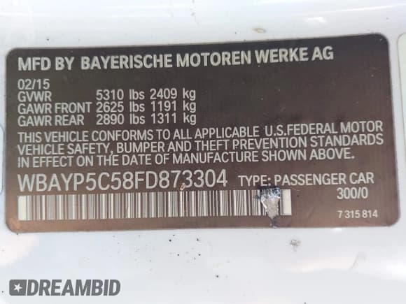 ✅ 2015 BMW 6 Series 640i xDrive • VIN: WBAYP5C58FD873304 • Lot: 43580802. Wystawiony na IAAI z przebiegiem 81 915 mil. Bezpłatny archiwum sprzedaży aukcyjnych z USA i szczegółowy raport historii pojazdu na DreamBid. Zdjęcie 9.