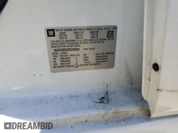 ✅ 2015 Chevrolet Silverado 1500 LTZ • VIN: 3GCPCSEC0FG239069 • Лот: 71304414. Опубликован ранее на Copart с пробегом 134 380 миль. Бесплатный доступ к архиву аукционных продаж из США и подробный отчёт об истории автомобиля на DreamBid. Изображение 12.