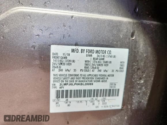 ✅ 2019 Lincoln Nautilus Reserve • VIN: 2LMPJ6LP6KBL20089 • Lot: 63369205. Wystawiony na Copart z przebiegiem 51 110 mil. Bezpłatny archiwum sprzedaży aukcyjnych z USA i szczegółowy raport historii pojazdu na DreamBid. Zdjęcie 12.