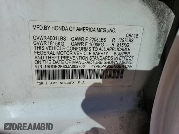 ✅ 2018 Acura ILX Special Edition • VIN: 19UDE2F43JA008700 • Lot: 87229355. Listed on Copart with 93,940 mi. Free auction sales archive from the USA and detailed vehicle history report at DreamBid. Image 12.