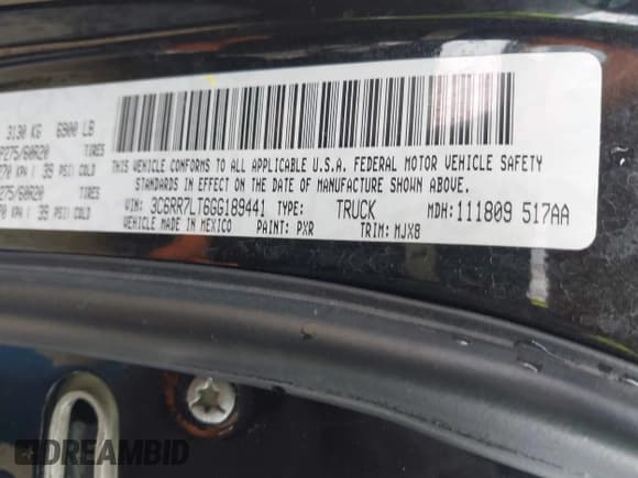 ✅ 2016 Ram 1500 Big Horn • VIN: 3C6RR7LT6GG189441 • Lot: 42043060. Listed on IAAI with 108,211 mi. Free auction sales archive from the USA and detailed vehicle history report at DreamBid. Image 9.