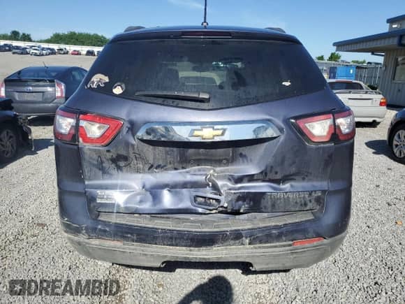 2013 Chevrolet Traverse LS with VIN 1GNKRFKD4DJ259342, listed as a Copart auction lot 56871605 with 183,791 mi miles and Salvage title. Bid and sale history available at DreamBid. Image 6.