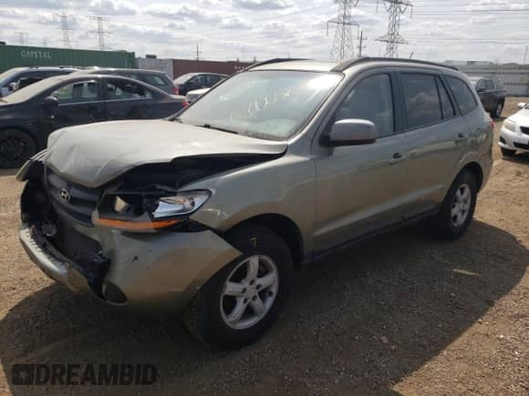 2008 Hyundai Santa Fe GLS with VIN 5NMSG13D08H161310, listed as a Copart auction lot 68065324 with Not provided miles and Salvage title. Bid and sale history available at DreamBid. Image 1.