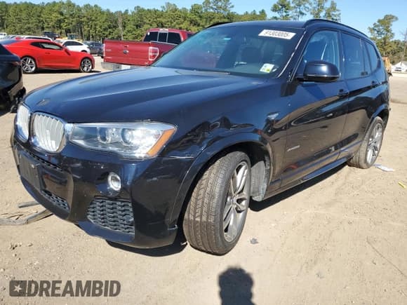 ✅ 2017 BMW X3 xDrive35i • VIN: 5UXWX7C54H0U41307 • Лот: 91303005. Опубликован ранее на Copart с пробегом Не указан. Бесплатный доступ к архиву аукционных продаж из США и подробный отчёт об истории автомобиля на DreamBid. Изображение 1.