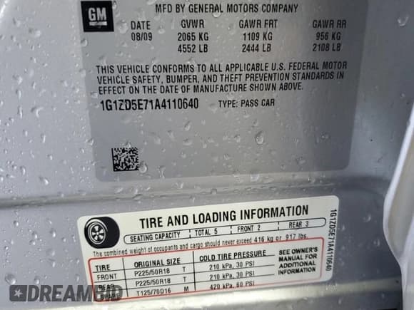 ✅ 2010 Chevrolet Malibu 2LT • VIN: 1G1ZD5E71A4110640 • Lot: 76466714. Listed on Copart with 63,034 mi. Free auction sales archive from the USA and detailed vehicle history report at DreamBid. Image 12.