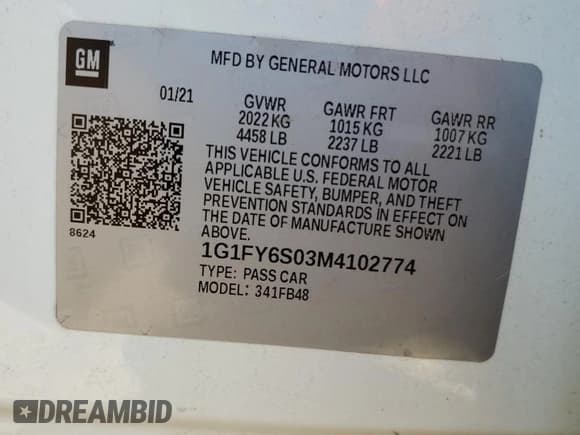 ✅ 2021 Chevrolet Bolt EV LT • VIN: 1G1FY6S03M4102774 • Lot: 75669514. Wystawiony na Copart z przebiegiem 191 666 mil. Bezpłatny archiwum sprzedaży aukcyjnych z USA i szczegółowy raport historii pojazdu na DreamBid. Zdjęcie 12.