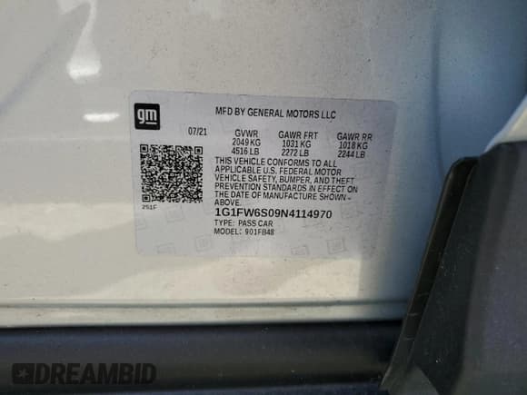 ✅ 2022 Chevrolet Bolt EV 1LT • VIN: 1G1FW6S09N4114970 • Lot: 65993104. Wystawiony na Copart z przebiegiem 18 411 mil. Bezpłatny archiwum sprzedaży aukcyjnych z USA i szczegółowy raport historii pojazdu na DreamBid. Zdjęcie 12.