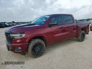 2025 Ram 1500 Limited with VIN 1C6SRFHPXSN591616, listed as a Copart auction lot 64567455 with Not provided miles and Salvage title. Bid and sale history available at DreamBid. Image 1.