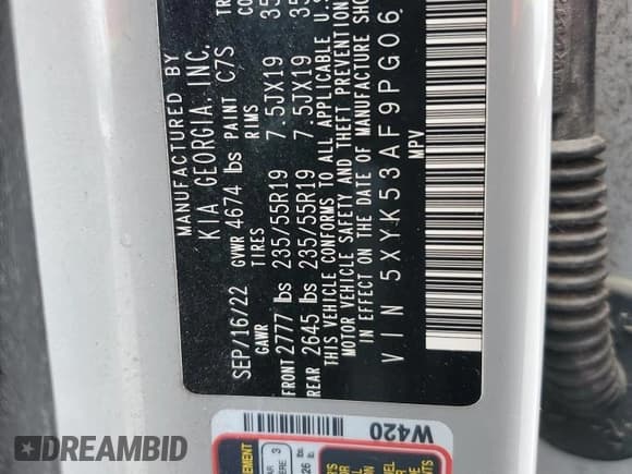 ✅ 2023 Kia Sportage SX-Prestige • VIN: 5XYK53AF9PG062032 • Lot: 53952635. Wystawiony na Copart z przebiegiem 48 773 mil. Bezpłatny archiwum sprzedaży aukcyjnych z USA i szczegółowy raport historii pojazdu na DreamBid. Zdjęcie 13.