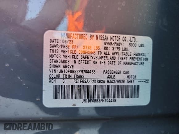 ✅ 2023 Nissan ARIYA Evolve+ • VIN: JN1DF0BB3PM704438 • Lot: 71363695. Listed on Copart with 7,153 mi. Free auction sales archive from the USA and detailed vehicle history report at DreamBid. Image 14.