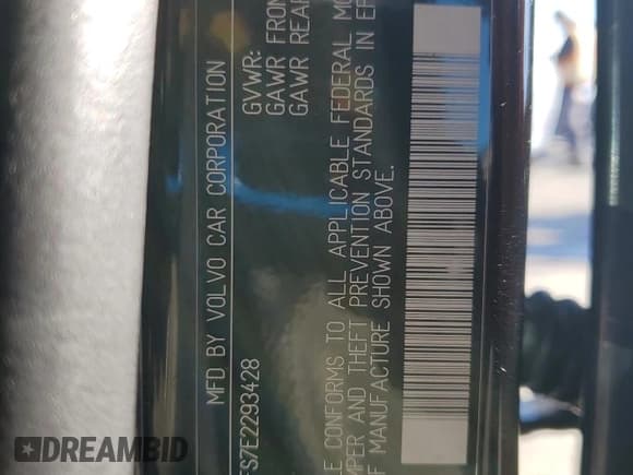 ✅ 2014 Volvo S60 T5 • VIN: YV1612FS7E2293428 • Lot: 89614105. Listed on Copart with 112,237 mi. Free auction sales archive from the USA and detailed vehicle history report at DreamBid. Image 13.