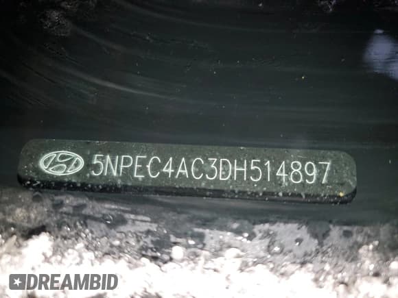 ✅ 2013 Hyundai Sonata SE • VIN: 5NPEC4AC3DH514897 • Lot: 51220125. Listed on Copart with 275,186 mi. Free auction sales archive from the USA and detailed vehicle history report at DreamBid. Image 12.