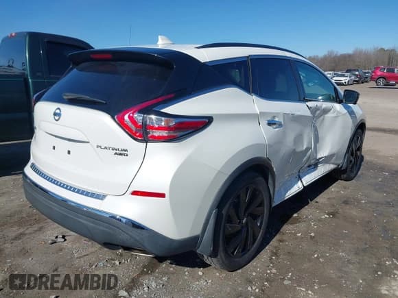 ✅ 2017 Nissan Murano Platinum • VIN: 5N1AZ2MH8HN146937 • Лот: 41443881. Опубликован ранее на IAAI с пробегом 72 868 миль. Бесплатный доступ к архиву аукционных продаж из США и подробный отчёт об истории автомобиля на DreamBid. Изображение 4.