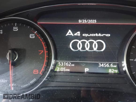 ✅ 2019 Audi A4 Premium • VIN: WAUDNAF41KN018478 • Lot: 43308982. Listed on IAAI with 53,162 mi. Free auction sales archive from the USA and detailed vehicle history report at DreamBid. Image 7.
