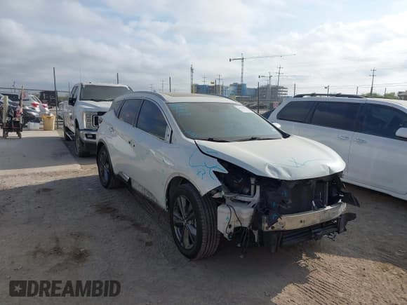 ✅ 2019 Nissan Murano SV • VIN: 5N1AZ2MJ1KN126488 • Lot: 43518373. Listed on IAAI with 125,900 mi. Free auction sales archive from the USA and detailed vehicle history report at DreamBid. Image 1.