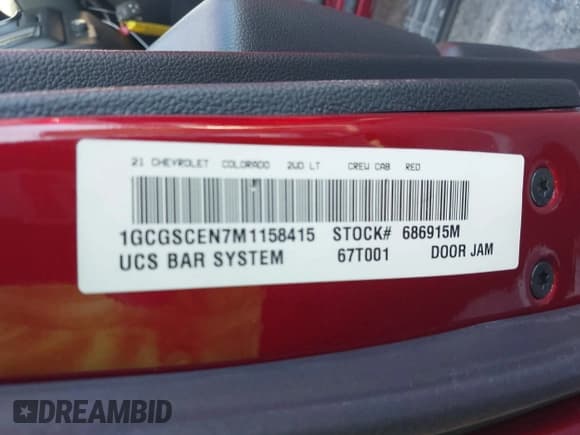 ✅ 2021 Chevrolet Colorado 2WD LT • VIN: 1GCGSCEN7M1158415 • Lot: 42980099. Listed on IAAI with 52,481 mi. Free auction sales archive from the USA and detailed vehicle history report at DreamBid. Image 9.