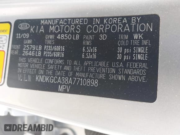 ✅ 2010 Kia Sportage LX • VIN: KNDKGCA38A7710898 • Лот: 43202517. Опубликован ранее на IAAI с пробегом 220 554 миль. Бесплатный доступ к архиву аукционных продаж из США и подробный отчёт об истории автомобиля на DreamBid. Изображение 9.