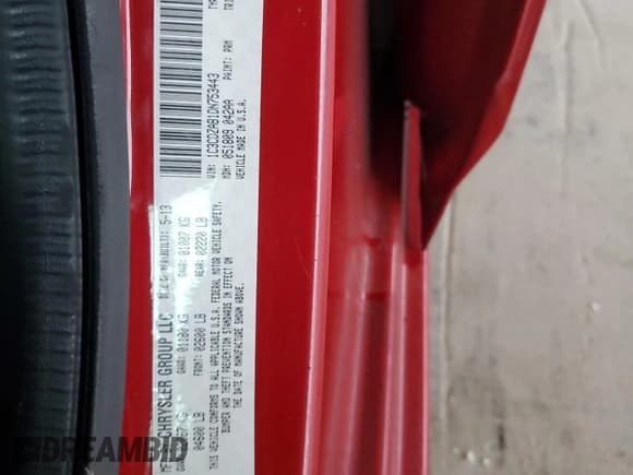 ✅ 2013 Dodge Avenger SE • VIN: 1C3CDZAB1DN753443 • Lot: 58968045. Listed on Copart with 164,879 mi. Free auction sales archive from the USA and detailed vehicle history report at DreamBid. Image 12.