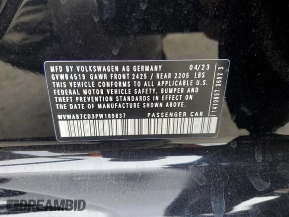 ✅ 2023 Volkswagen Golf R 20th Anniversary Edition • VIN: WVWAB7CD3PW189837 • Лот: 51851555. Опубликован ранее на Copart с пробегом 20 328 миль. Бесплатный доступ к архиву аукционных продаж из США и подробный отчёт об истории автомобиля на DreamBid. Изображение 14.