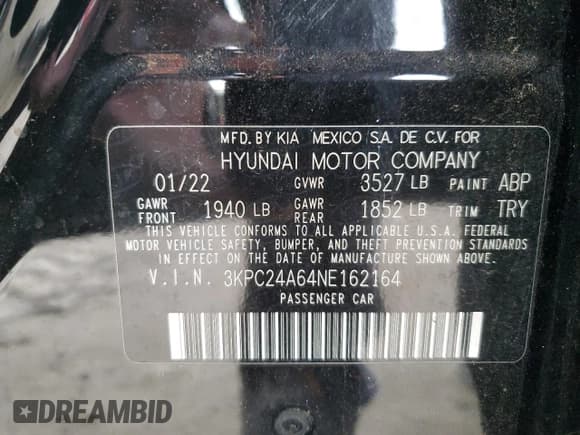 ✅ 2022 Hyundai Accent SEL • VIN: 3KPC24A64NE162164 • Лот: 81958734. Опубликован ранее на Copart с пробегом 18 343 миль. Бесплатный доступ к архиву аукционных продаж из США и подробный отчёт об истории автомобиля на DreamBid. Изображение 15.