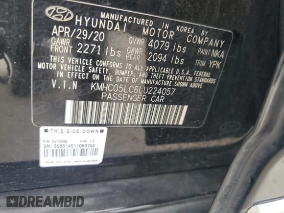 ✅ 2020 Hyundai Ioniq Limited • VIN: KMHC05LC6LU224057 • Lot: 74190294. Wystawiony na Copart z przebiegiem 88 995 mil. Bezpłatny archiwum sprzedaży aukcyjnych z USA i szczegółowy raport historii pojazdu na DreamBid. Zdjęcie 14.