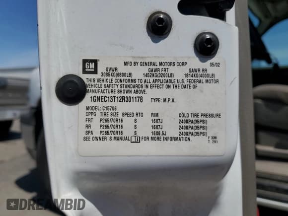 ✅ 2004 Chevrolet Suburban LT • VIN: 3GNEC16TX4G206794 • Лот: 56906835. Опубликован ранее на Copart с пробегом 247 148 миль. Бесплатный доступ к архиву аукционных продаж из США и подробный отчёт об истории автомобиля на DreamBid. Изображение 13.