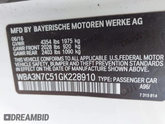 ✅ 2016 BMW 4 Series 428i • VIN: WBA3N7C51GK228910 • Lot: 42341589. Wystawiony na IAAI z przebiegiem 85 127 mil. Bezpłatny archiwum sprzedaży aukcyjnych z USA i szczegółowy raport historii pojazdu na DreamBid. Zdjęcie 9.