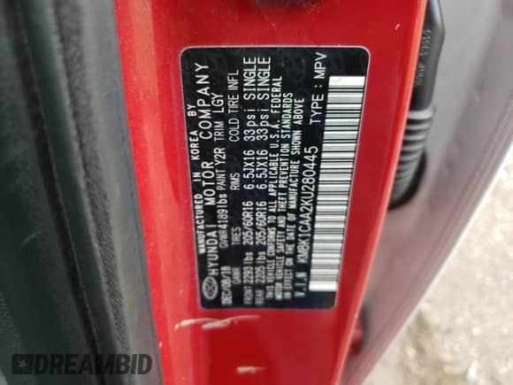 2019 Hyundai Kona SE z VIN KM8K1CAA2KU280445, wystawiony jako Copart lot #82716015 z przebiegiem 86 415 mil mil oraz Czysty tytuł • Clean title. Historia ofert i sprzedaży dostępna na DreamBid. Obrazek 12.