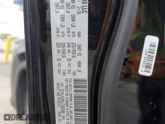 2018 Jeep Compass Limited с VIN 3C4NJDCBXJT333396, выставлен на аукционе Copart как лот 86998205 с пробегом 135 657 миль миль и Списание • Salvage title. История ставок и продаж доступна на DreamBid. Изображение 13.