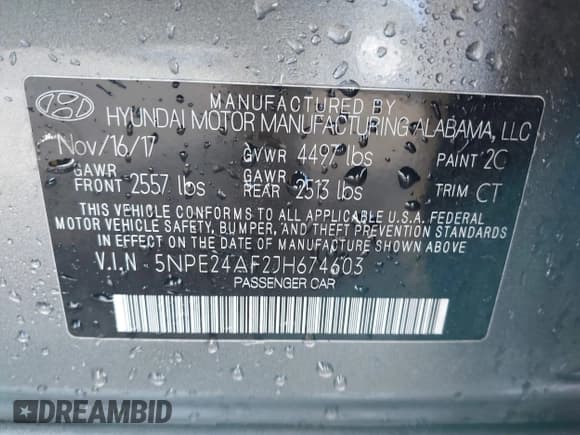 ✅ 2018 Hyundai Sonata SE • VIN: 5NPE24AF2JH674603 • Лот: 43516917. Опубликован ранее на IAAI с пробегом 116 680 миль. Бесплатный доступ к архиву аукционных продаж из США и подробный отчёт об истории автомобиля на DreamBid. Изображение 9.