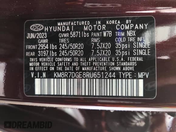 ✅ 2024 Hyundai Palisade Calligraphy • VIN: KM8R7DGE8RU651244 • Lot: 81981005. Listed on Copart with 26,761 mi. Free auction sales archive from the USA and detailed vehicle history report at DreamBid. Image 13.