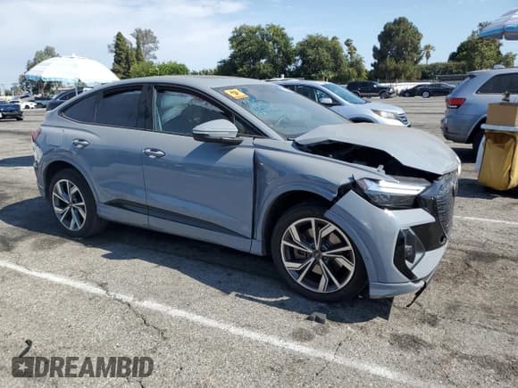 ✅ 2023 Audi Q4 e-tron Sportback Premium Plus • VIN: WA132BFZ3PP069365 • Lot: 65653965. Listed on Copart with Not provided. Free auction sales archive from the USA and detailed vehicle history report at DreamBid. Image 4.