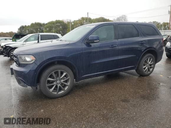 2018 Dodge Durango GT with VIN 1C4RDJDG0JC175857, listed as a Copart auction lot 91026835 with 185,695 mi miles and Clean title. Bid and sale history available at DreamBid. Image 1.