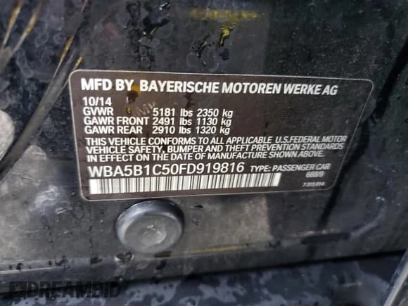 ✅ 2015 BMW 5 Series 535i • VIN: WBA5B1C50FD919816 • Lot: 93248465. Wystawiony na Copart z przebiegiem 197 438 mil. Bezpłatny archiwum sprzedaży aukcyjnych z USA i szczegółowy raport historii pojazdu na DreamBid. Zdjęcie 12.