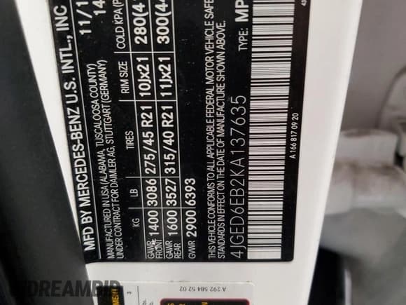 ✅ 2019 Mercedes-Benz GLE 43 AMG • VIN: 4JGED6EB2KA137635 • Lot: 80126785. Wystawiony na Copart z przebiegiem 70 515 mil. Bezpłatny archiwum sprzedaży aukcyjnych z USA i szczegółowy raport historii pojazdu na DreamBid. Zdjęcie 13.