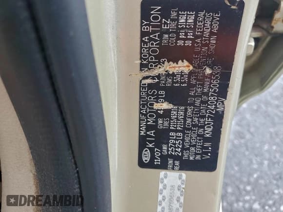 ✅ 2008 Kia Sportage LX • VIN: KNDJF724087506538 • Лот: 95385185. Опубликован ранее на Copart с пробегом 197 390 миль. Бесплатный доступ к архиву аукционных продаж из США и подробный отчёт об истории автомобиля на DreamBid. Изображение 12.