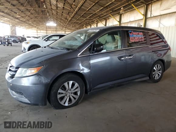 ✅ 2014 Honda Odyssey EX-L • VIN: 5FNRL5H68EB084162 • Lot: 62006705. Listed on Copart with Not provided. Free auction sales archive from the USA and detailed vehicle history report at DreamBid. Image 1.