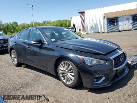 ✅ 2021 Infiniti Q50 Luxe • VIN: JN1EV7BR8MM751537 • Lot: 56538005. Listed on Copart with 112,655 mi. Free auction sales archive from the USA and detailed vehicle history report at DreamBid. Image 4.