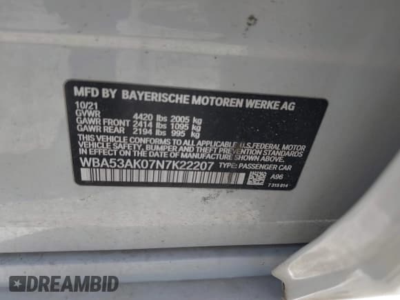 ✅ 2022 BMW 2 Series 228i • VIN: WBA53AK07N7K22207 • Lot: 41983008. Wystawiony na IAAI z przebiegiem 58 436 mil. Bezpłatny archiwum sprzedaży aukcyjnych z USA i szczegółowy raport historii pojazdu na DreamBid. Zdjęcie 9.